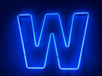 Cubs W neon sign