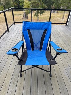 Kijaro Dual Lock Folding Camping Chair - Blue