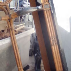 Faux Bamboo Entry Table 