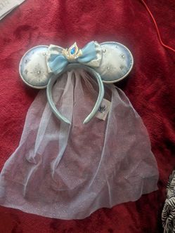 Disney Frozen Elsa Minnie Ears Headband with Veil
