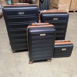 4 Piece Luggage Set Expandable ABS Travel Suitcase Set TSA Lock Hardshell Durable Lightweight Traveling Luggage Sets(Black,white,green)28in26in20in13i