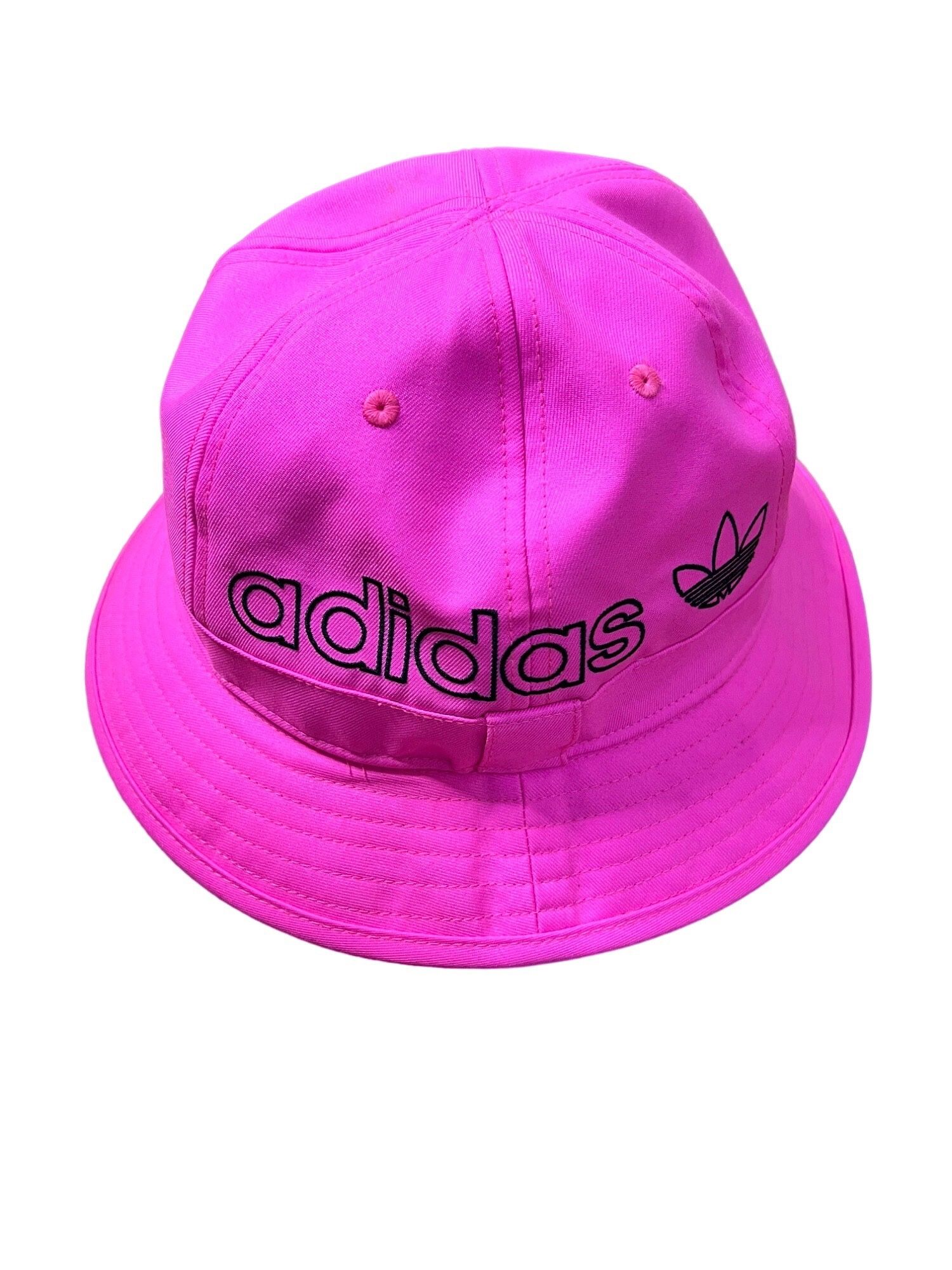 Adidas Hat Womens Pink Black Bell Bucket Fashion Accessory One Size