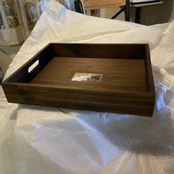 Walnut bar tray