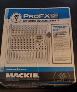 Mackie ProFX12 Mixer with Box & Manual - Excellent Condition