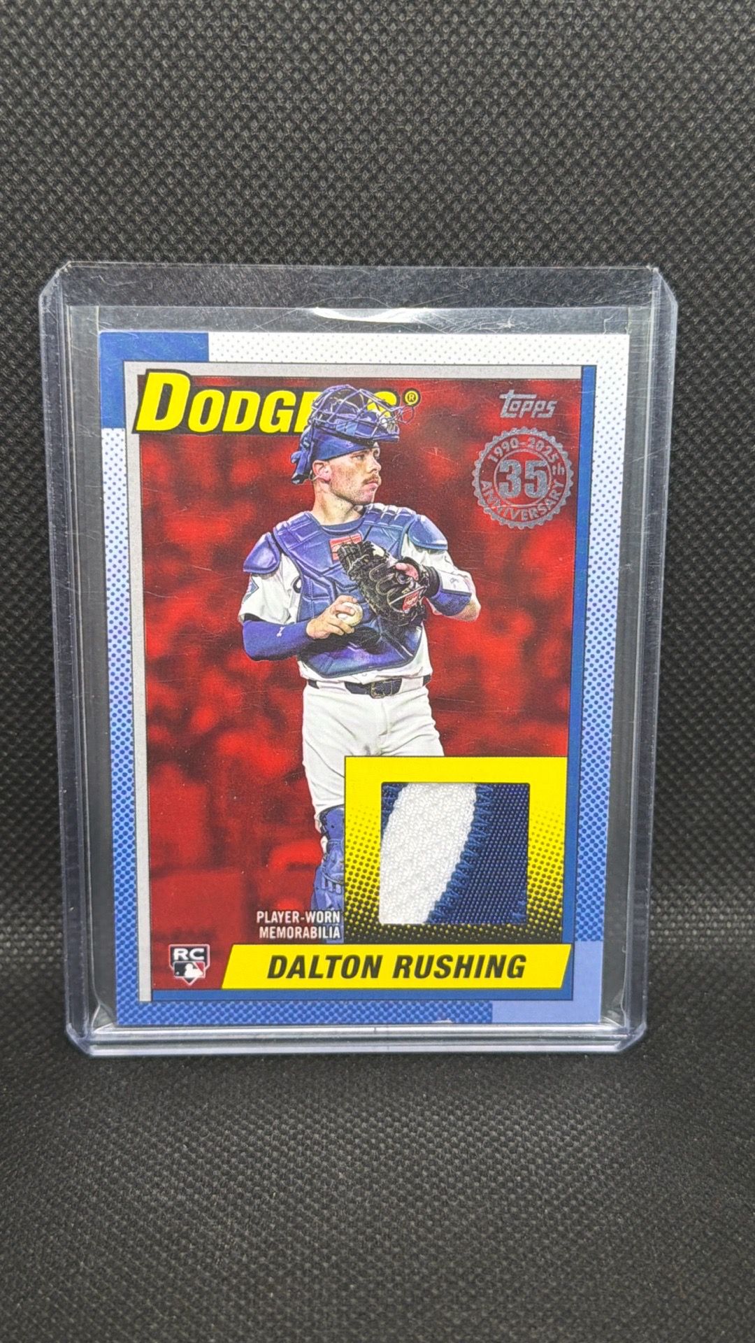 2025 Topps 1990 Topps Baseball Relics Dalton Rushing #90RU-DR /5 RED (See Pics)