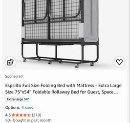 Foldaway full size bed