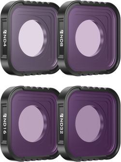 Freewell Standard Day - 4K Series - 4Pack ND Filters Compatible with Hero10/9 (Near Mint Condition, has light scuffing on the clear case ”outside”)