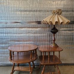 2 Piece Wood End Tables for Sale 