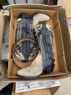 Cowboy Boots And Belt