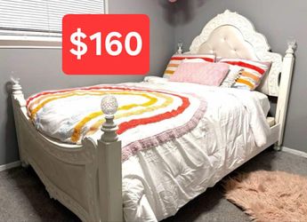 Full white princess bed