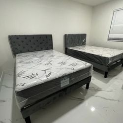 NEW MATTRESS FULL SIZE PLUSH WITH BOX SPRING