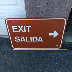 Exit Sign, Street Sign Signage 