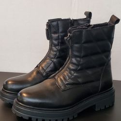 Women's Size 39 (8.5 US) Alberto Toressi Black Leather Boots