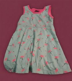Pink And Blue Flamingo Dress