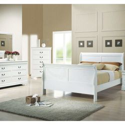 Louis Philippe White 5pc Full Bedroom Set

