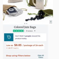 New Jute burlap bags