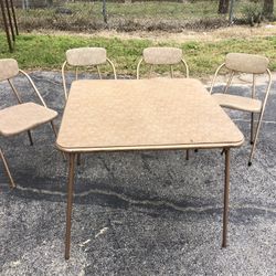 Cosco Folding Chairs And Table 
