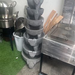 Molcajetes Nuevos De Piedra Negra Bolcanica Para Rica Salsa