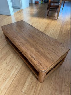 Solid Red Oak Coffee Table