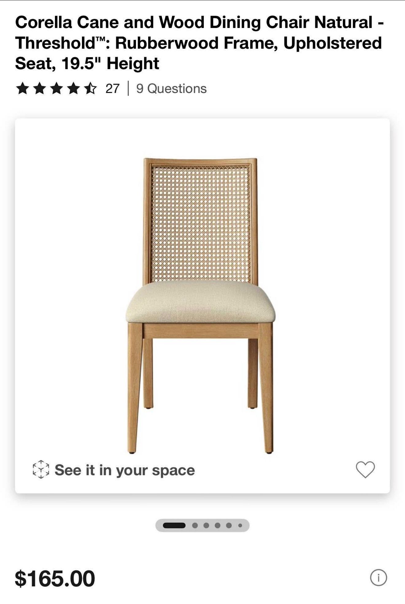 Corella Cane and Wood Dining Chair