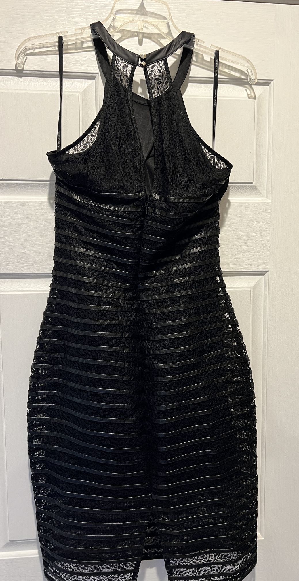 Guess Los Angeles Lace Illusion Halter Dress-6