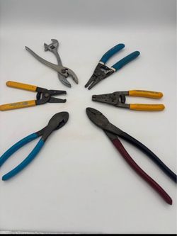 🔥 Klein / Channellock / Ideal 7-Piece Pliers, Cutters & Specialty Tool Lot