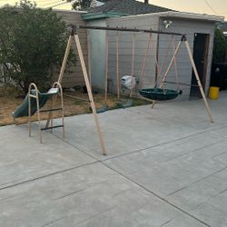 Kids Outdoor Playground Assembled Swings Slide
