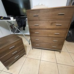 Modern Wood Dresser & Nightstand Set
