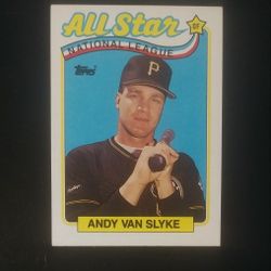 1989 Topps Andy Van Slyke Pittsburgh Pirates #392 All-Star Baseball Card Vintage Collectible Trading Sports MLB Professional Pro