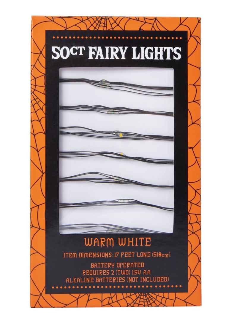 New box 17 feet long battery operated warm white lights