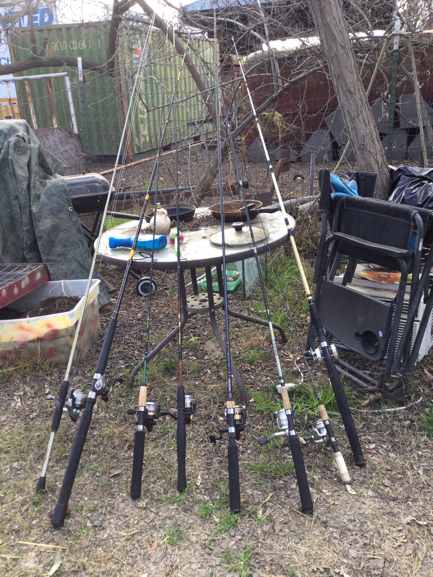 Fishing poles for sell will sale all together are let me no what u are interested in