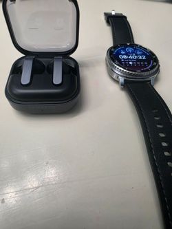 Samsung Galaxy Watch and earbuds