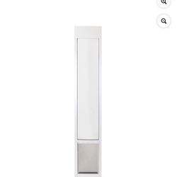 PETSAFE 1-PIECE SLIDING GLASS PET DOOR FOR DOGS AND CATS - ADJUSTABLE HEIGHT 75 7/8" TO 81"- LARGE, White