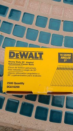 New box of DEWALT finish nails $18.00