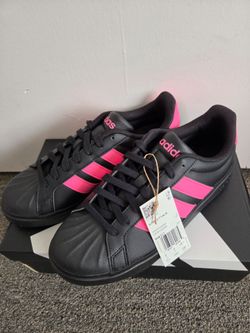 NEW Adidas Streettalk Black Pink Sneakers Size 7.5