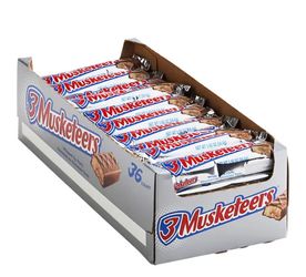 3 Musketeers Candy Double Bar 1 box . 24pcs.