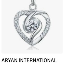 1.40 CT Round Cut Created White Diamond Heart Prong Set