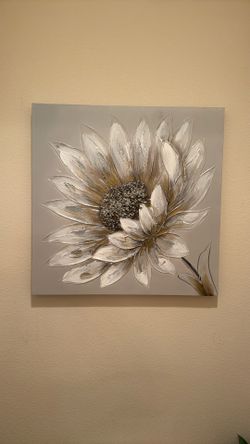 3D Canvas Flower Painting 