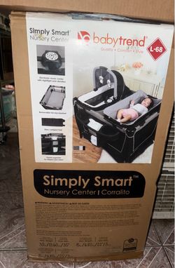 New Simply Smart Nursery Center Playard Convertible with Electronic Music Center and Removable, Full-Size, Rock-A-Bye Bassinet