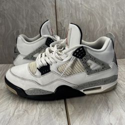 Size 15 Used Retro 4 Jordans (white Cement) 2016
