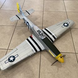 Dynam P-51 Mustang Silver R/C Warbird Airplane 1200mm Wingspan