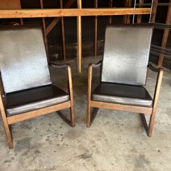 2 Rocker Chairs - Danish mid century modern 