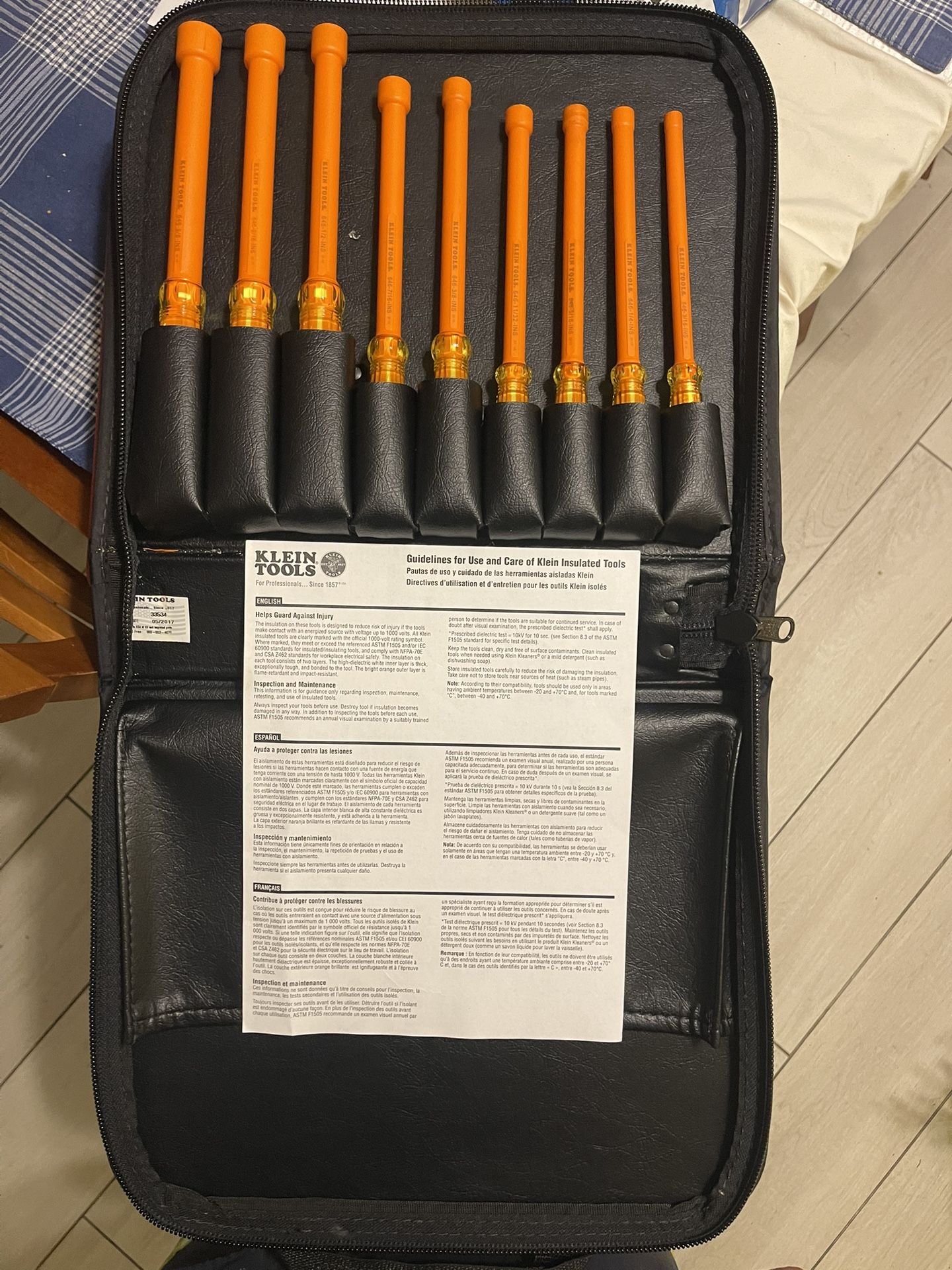 Klein Tools Nut Driver Set, 1000V Insulated, 9-piece