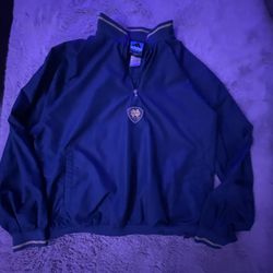 Vintage Notre Dame College Quarter Zip Wind breaker.  