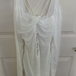 White Mesh Dress