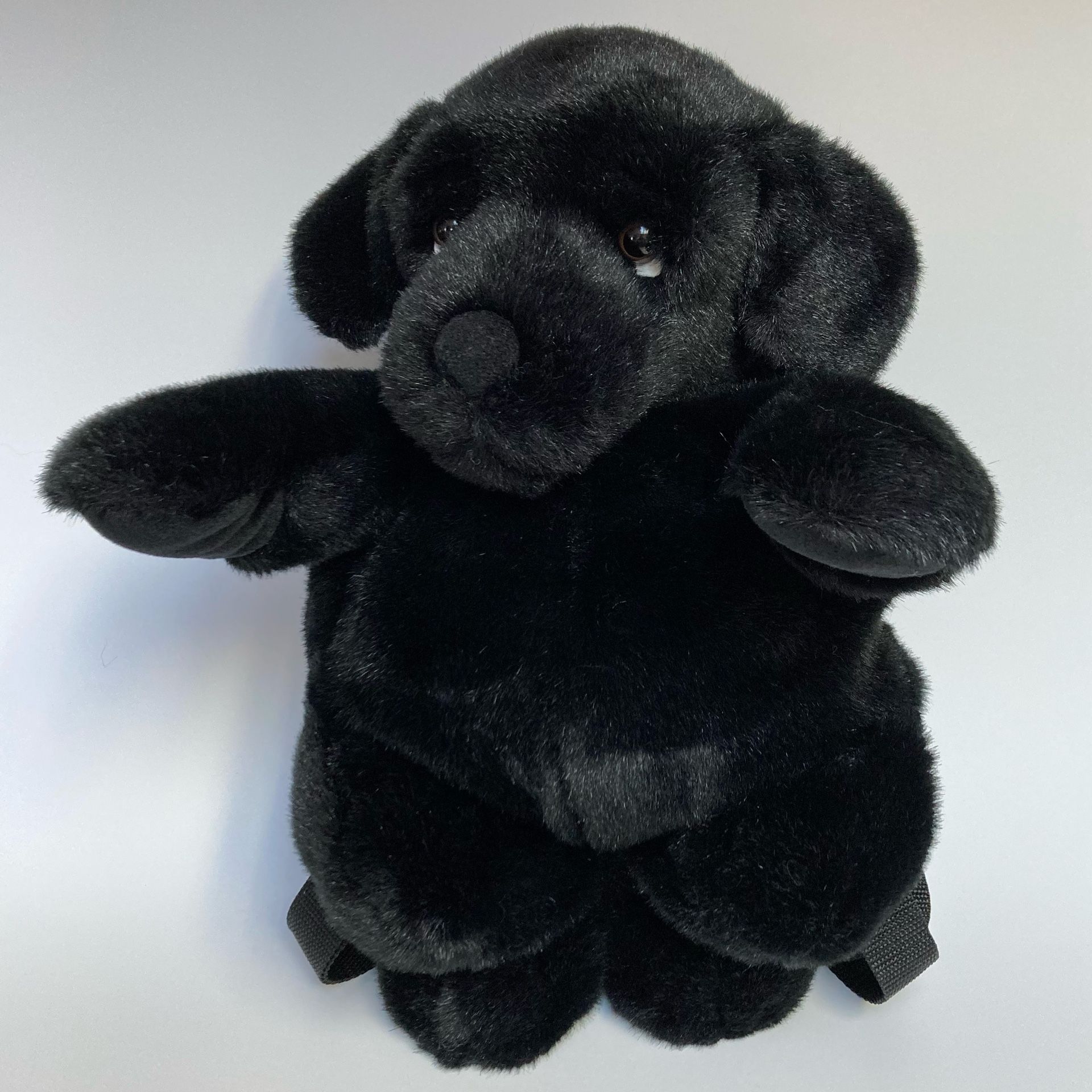 Russ Black Lab Plush Backpack