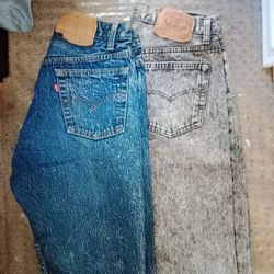 $25 For Both! 2 Pair Acid Wash Vintage Levis Button Ups