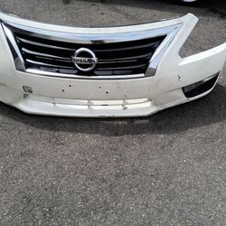 2013-2015 Nissan Altima Complete Front Bumper With Grill And Emblem And Fog Lights With Accessories OEM. 