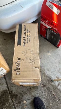 Big Horn Horno para Pizza de Pellets de Madera para Exteriores de 12", Fabricante de Pizza 3 en 1 Compatible con Quemador de Gas y Accesorios de Calen