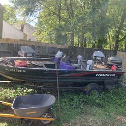 Bass Motor Boat, Trailer Included In Price